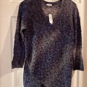 Westport V-Neck Sweater - Navy and Charcoal